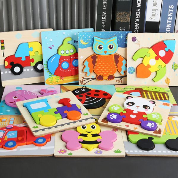 High quality children’s small puzzle wooden toys (5)