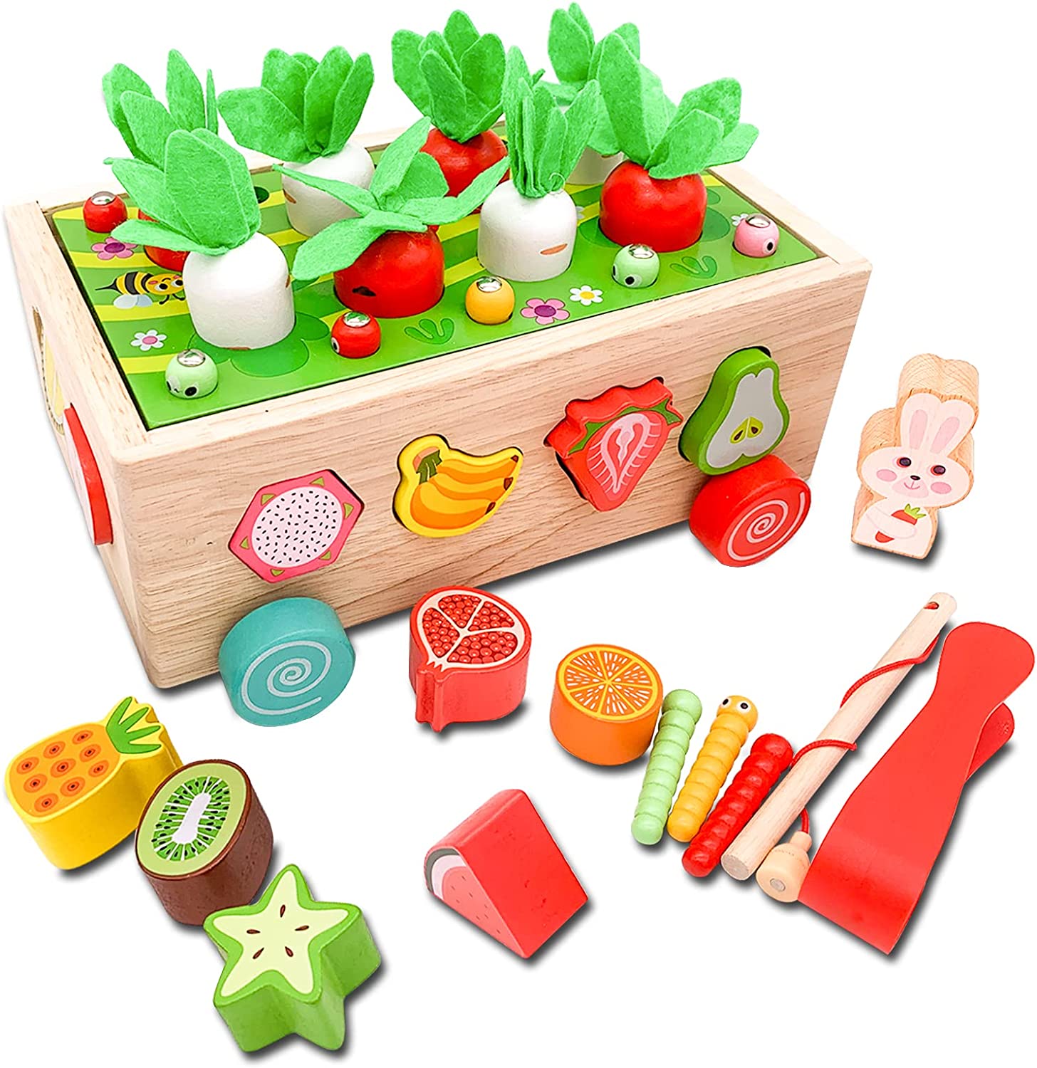 Wooden Educational Toys Gifts For Baby 1-4 Year Old (3)